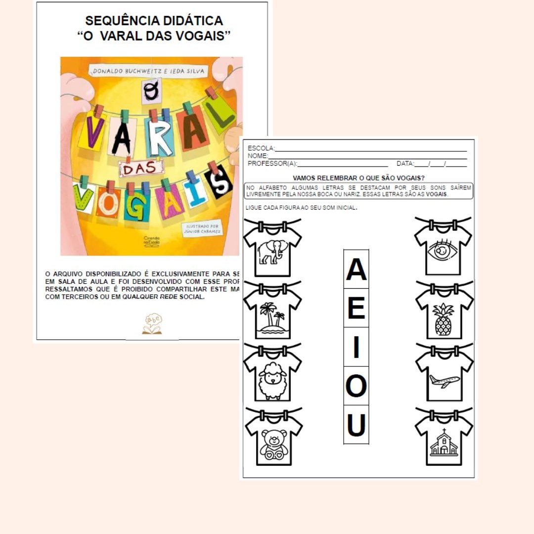 Sequências de atividades - Varal das vogais