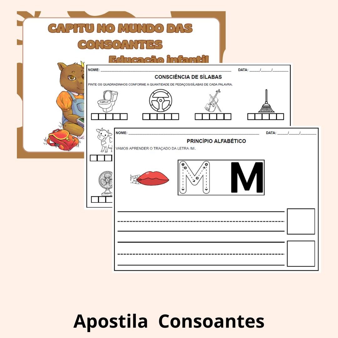 Apostila pré-alfabetização - Educação Infantil - consoantes